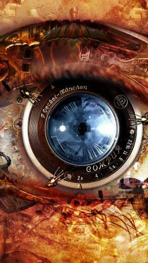 Eye Steampunk iPhone Wallpaper