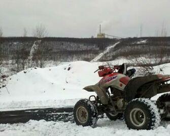 Landscapes Snow Honda Quad Bike Four Wheeler Wallpaper