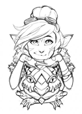 Tristana Dragon Trainer Sketch By Jvferreir