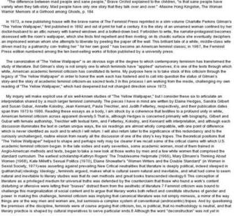 Essay Topics For Yellow Wallpaper