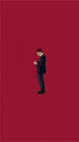 Thomas Shelby Minimalist Wallpaper In Peaky Blinders