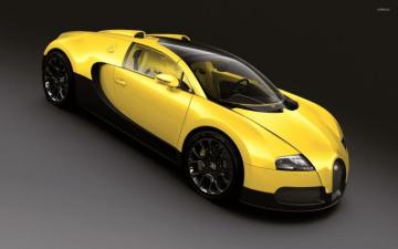 Yellow Bugatti Veyron Top Wallpaper Car