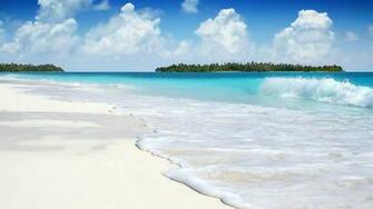Beautiful White Sand Beach Wallpaper Image