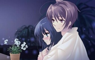 Lovers Couple Looking Cute Anime Wallpaper HD