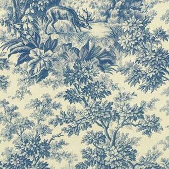 Little Greene Stag Toile Juniper Wallpaper Traditional