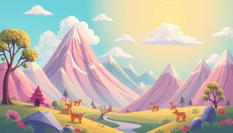 Aesthetic Cartoon Image Wallpaper