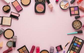 Photo Wallpaper Lipstick Shadows Pink Background