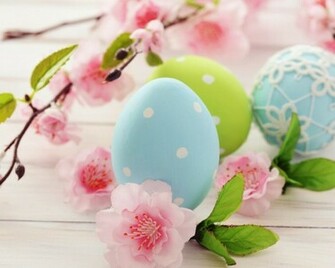 Sakura Easter Eggs HD Wallpaper