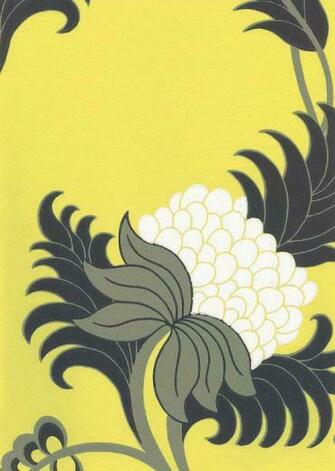 Berry Flower Wallpaper With A Contemporary Floral Design In