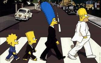 Buscados Os Simpsons Abbey Road Quadro Comedia