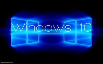 And Blue Windows Wallpaper With Logos Text