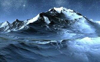 Icy Mountain Desktop Wallpaper