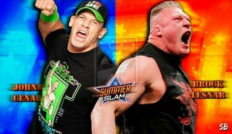 Wwe Summerslam John Cena Vs Brock Lesnar Wallpaper