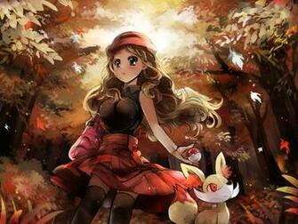 Pokemon Fennekin Revanche Serena Wallpaper