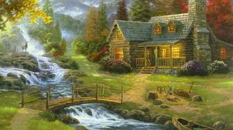 Wooden Bridge Fire Design Wallpaper Full HD