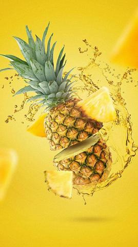 Anan Tropical Papel De Parede Abacaxi Arte
