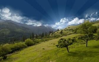 Hill Top Mountain Sky Wallpaper HD