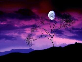 Nature Wallpaper Purple Moon