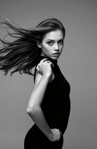 Black And White Girl Wallpaper
