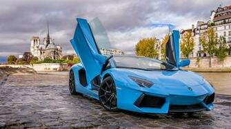 Lamborghini Aventador Sky Blu HD Wallpaper Background Image
