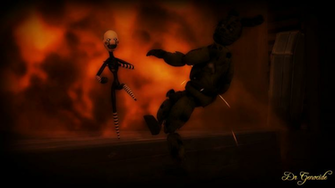 Fnaf Marionette Vs Springtrap Wallpaper By Drgenocidesfm On