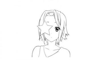 On Tainaka Ritsu Lineart Simple Background HD Wallpaper Of Anime