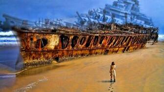 Wreck Weapons Ship Beaches Ruin Fi Background Decay Art