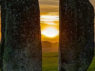 Wallpaper Stones Megalith Sunset Stonehenge