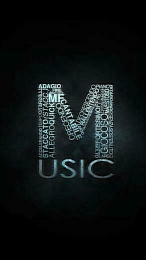 Creative Music Letters Wallpaper iPhone