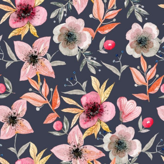 Floral Pattern Design For Wallpaper And Fabric