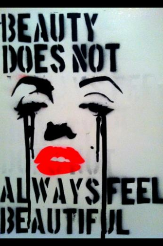 Graffiti Stencil Art Beauty Does Not Always Feel Beautiful By