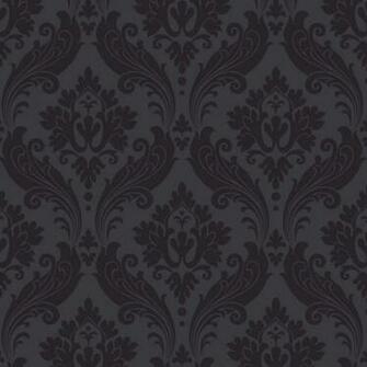 Vintage Paste The Wall Wallpaper In Black With Flock Finish By Kelly