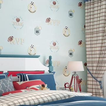 New Sports Star Kids Room Wallpaper 3d Basketball Football