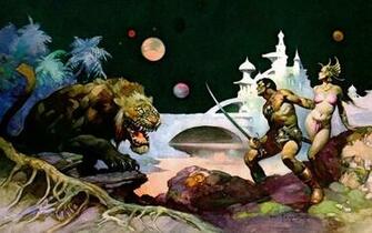 Mars Cat By Frank Frazetta Wallpaper
