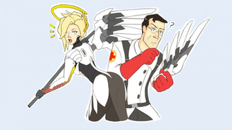 Overwatch Mercy And Tf2 Medic By Minispartan300