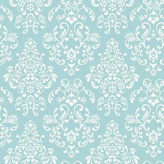 Blue White Kd1757 Delicate Document Damask Wallpaper Baby