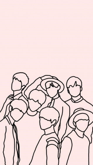 A Drawing Of Group People Wallpaper