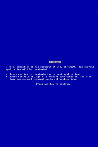 Blue Screen Of Death iPhone Wallpaper