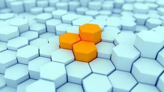 3d Hexagon Blocks HD Wallpaper In For