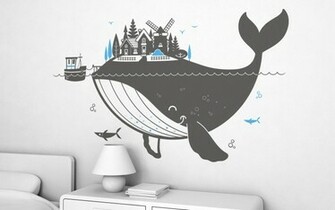 Whale Wallpaper Nursery Island Xl Wall Decal