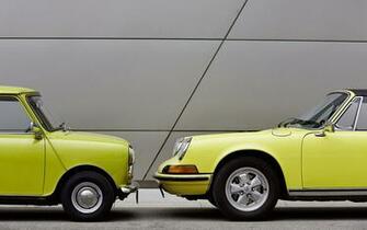 Classic Mini And Porsche Section Wallpaper