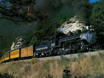 Wallpaper Steam Locomotive In The Mountains X