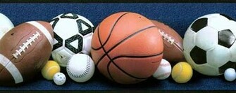 Blue All The Sports Wallpaper Border