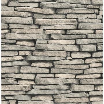 Brewster Ledge Grey Slate Wall Paper Strippable Wallpaper Covers