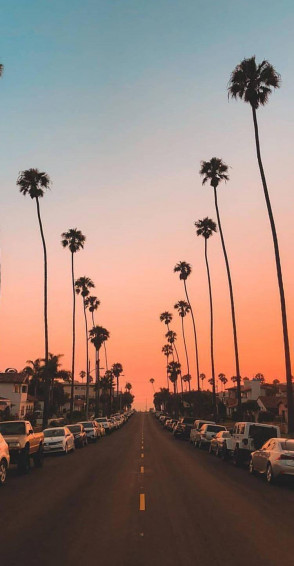 Pink Sunset Road Summer iPhone Wallpaper