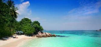 Exotic Beach Wallpaper Widescreen Of