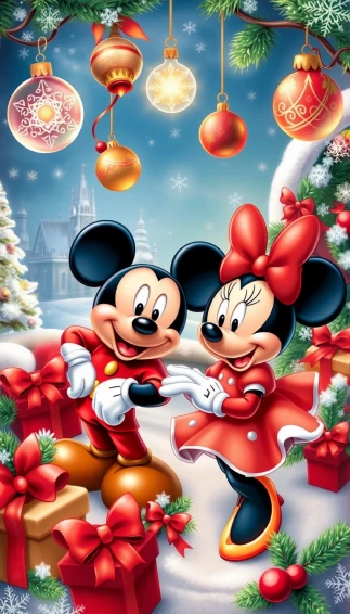 Disney Christmas Phone Wallpaper