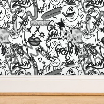 Black And White Graffiti Wallpaper