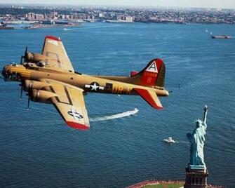 Statue Of Liberty B Flying Fortress B17 Wallpaper