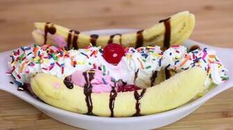 Banana Split Ice Cream Dessert Sweets Sugar 1bananasplit Wallpaper